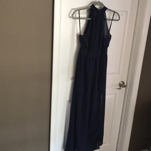 Slimming & Elegant Navy Blue Dress S